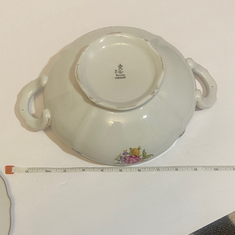 Vintage Bavaria Floral Porcelain Soup Tureen with Lid home decor dish serve bowl - Picture 2 of 8